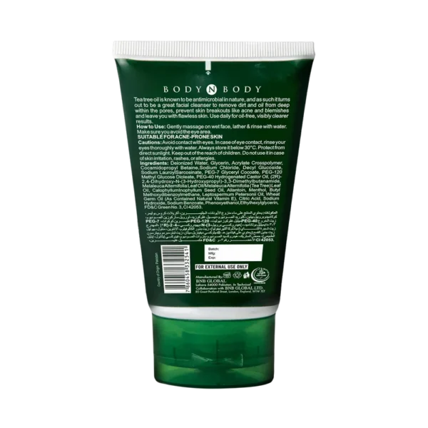 bnb acne tea tree face wash